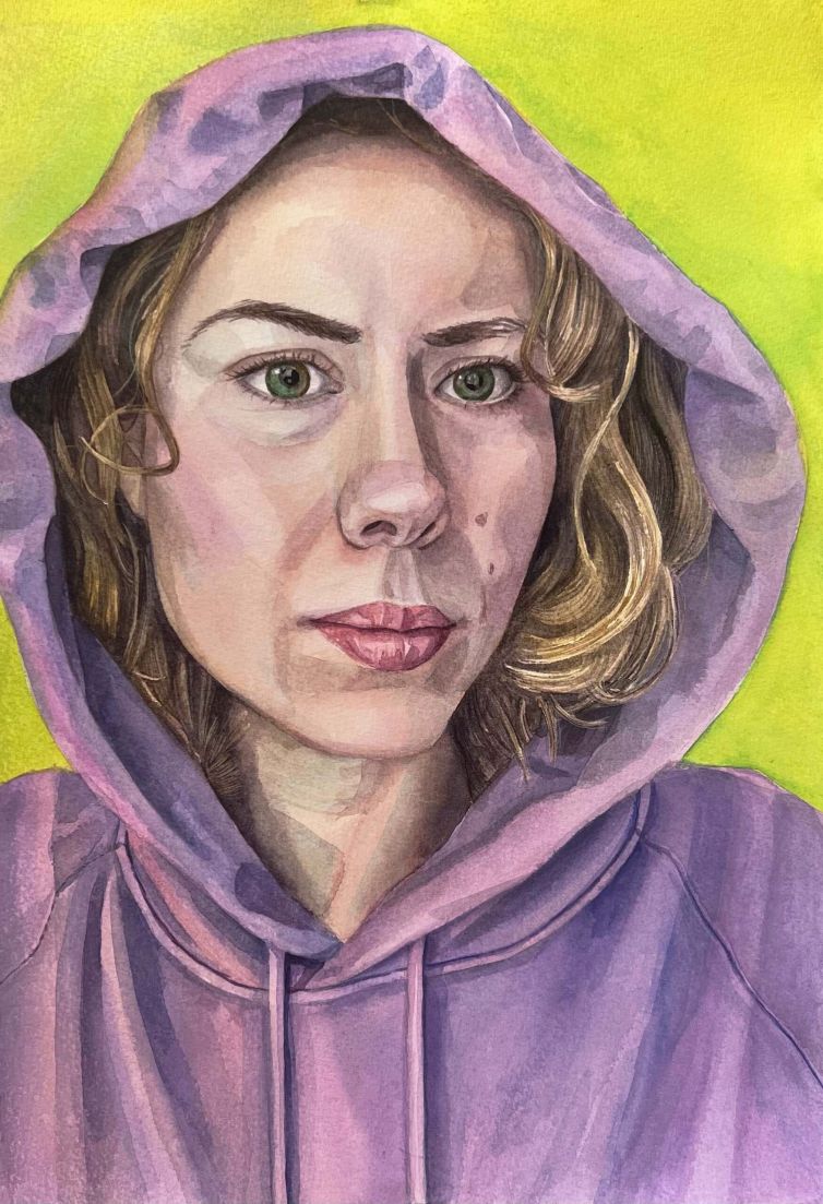 Self-Portrait in a Hoodie