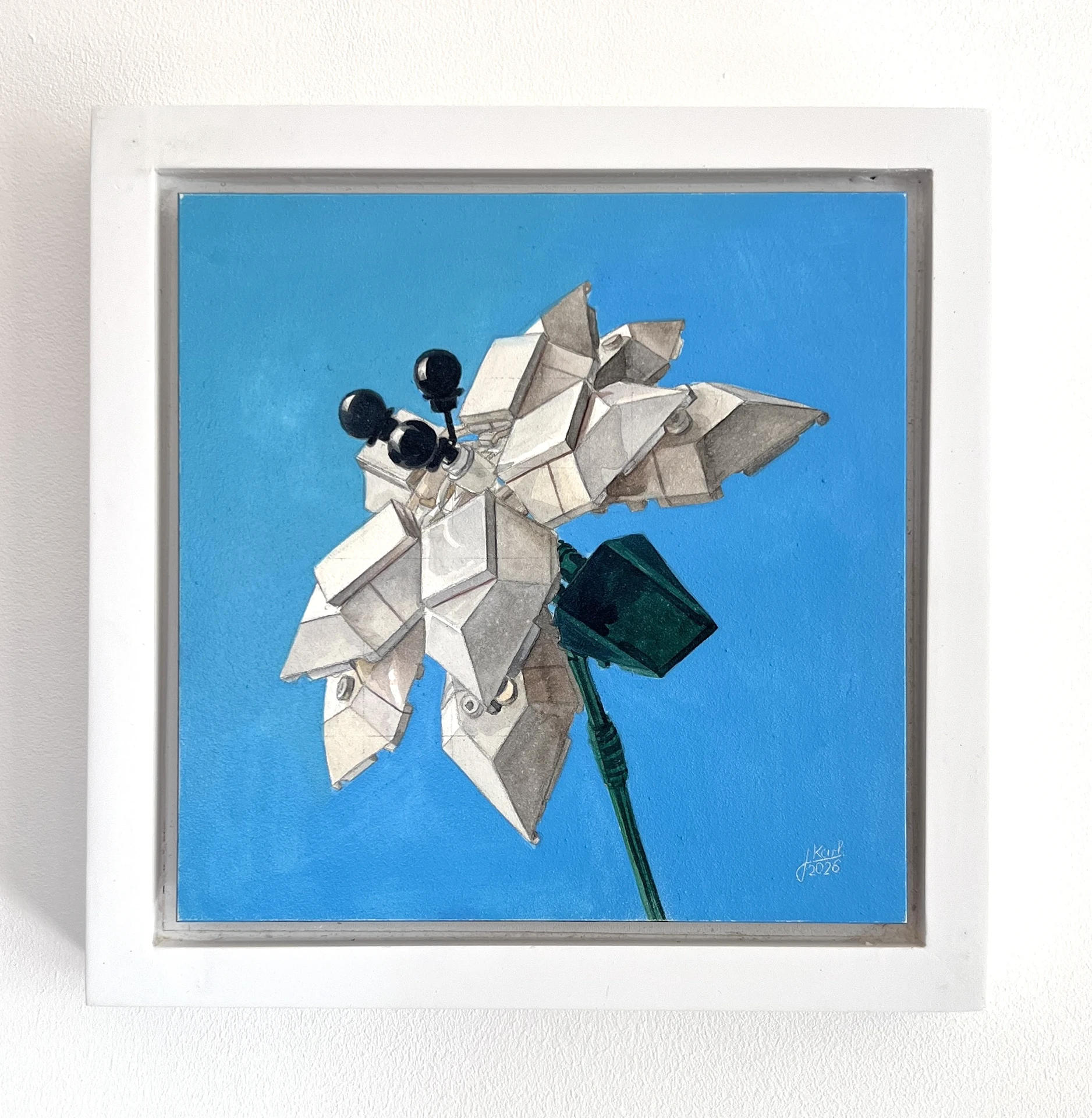 Brick Flowers: Poinsettia in Blue