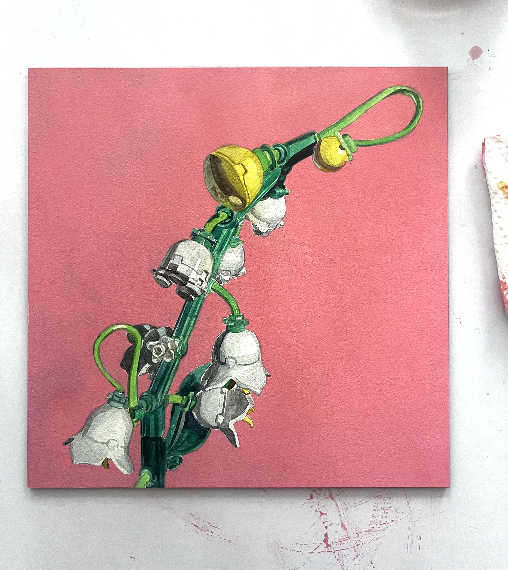 Brick Flowers: Lily Of The Valley In Coral